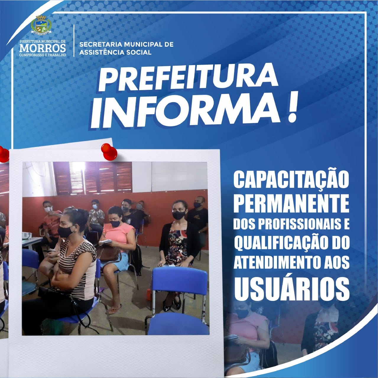 A Secretaria Municipal de Assistência Social, Trabalho e Desenvolvimento Comunitário, visando proporcionar a capacitação permanente dos seus profissionais