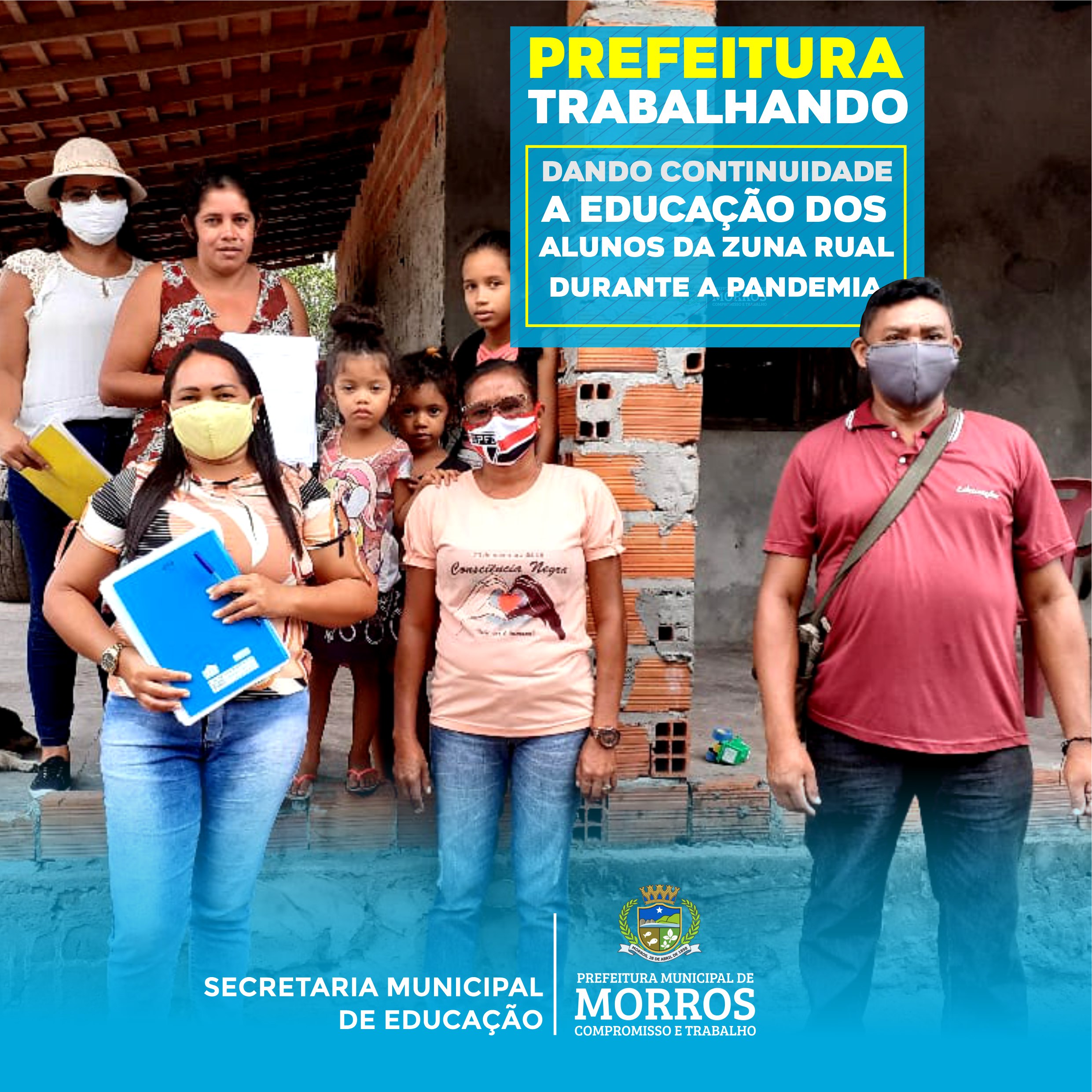 A Prefeitura Municipal de Morros, através da Secretaria de Educação, não tem medido esforços para dar continuidade à educação dos alunos da zona rural durante a pandemia