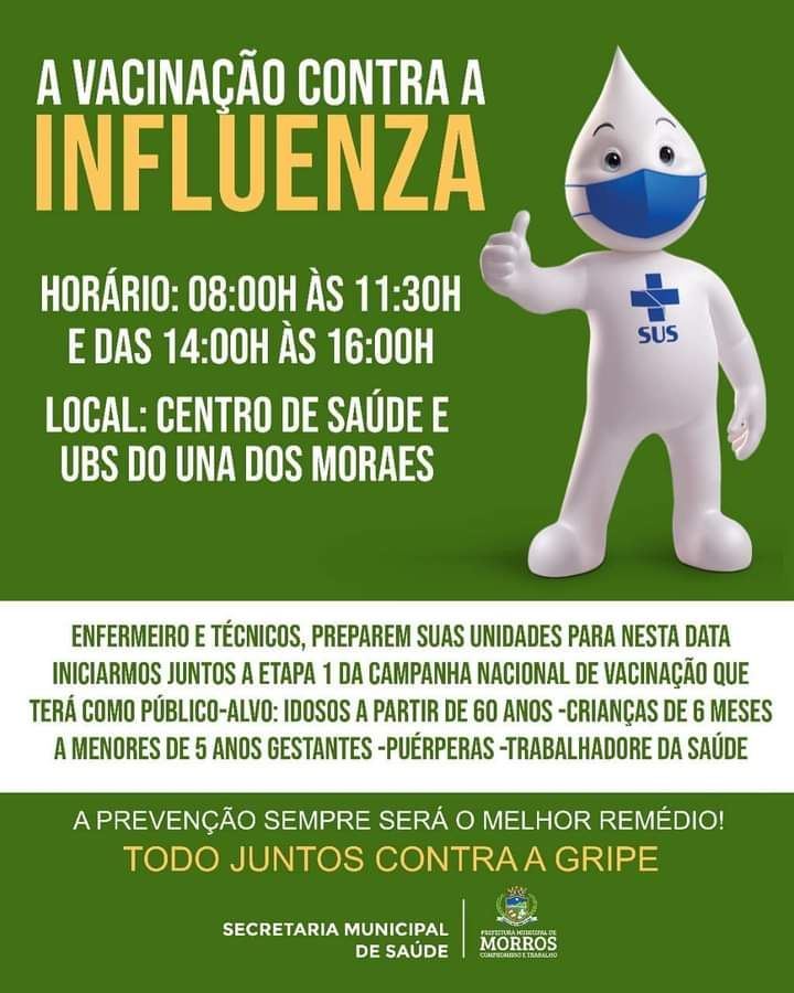 O objetivo da Campanha é reduzir as complicações, as internações e a mortalidade das infecções pelo vírus da influenza na população alvo para a vacinação