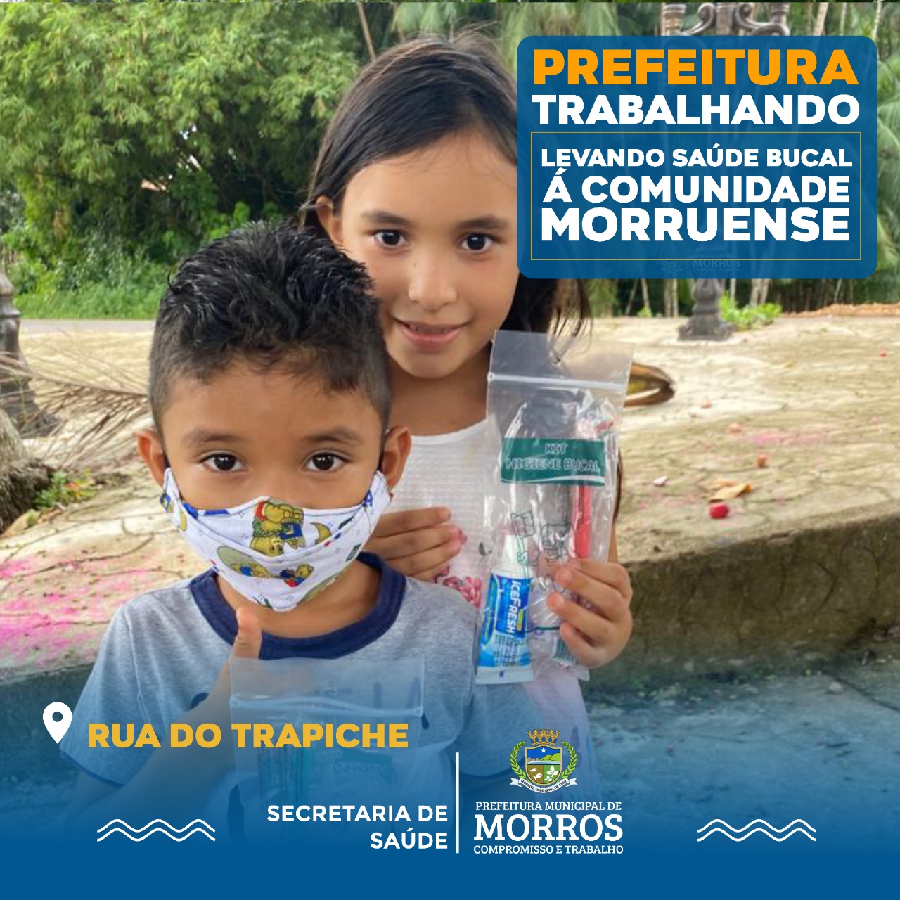 A Prefeitura Municipal de Morros, através da Secretaria de Saúde segue realizando semanalmente ações de saúde bucal