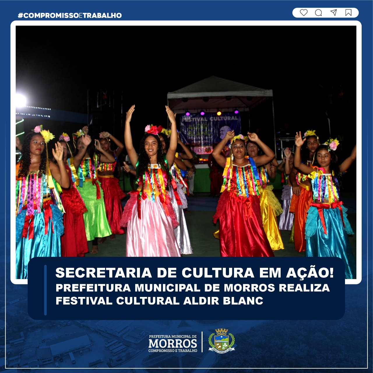 Secretaria de Cultura em Ação! Prefeitura Municipal de Morros Realizada Festival Cultural Aldir Blanc.